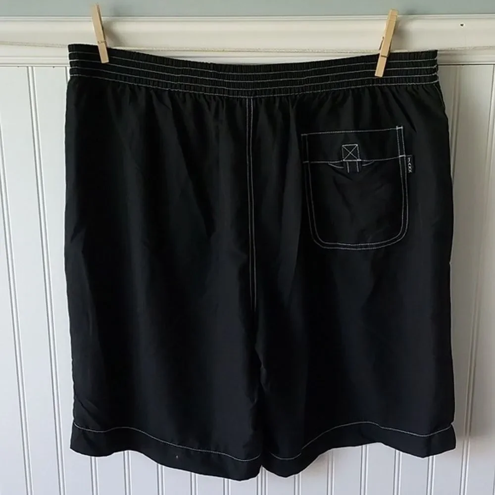 Jamaica Jaxx Men's XXL Black‎ Bathing Suit Swim Trunks Beach Shorts